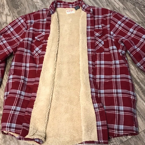 wrangler sherpa flannel